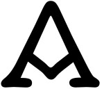 Oldenburg font letter A used as the sites favicon.