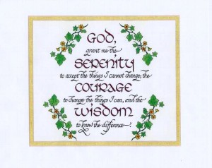 Serenity Prayer as written by Rienhold Niebuhr